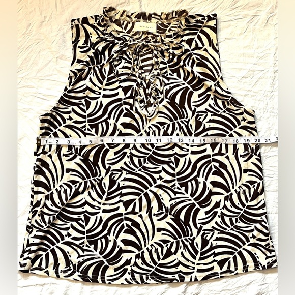 Melloday Brown and Cream Sleeveless Top Size Medium - Picture 5 of 9